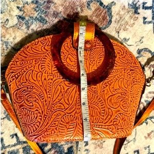 Patricia Nash dome, orange bronze color. EUC crossbody